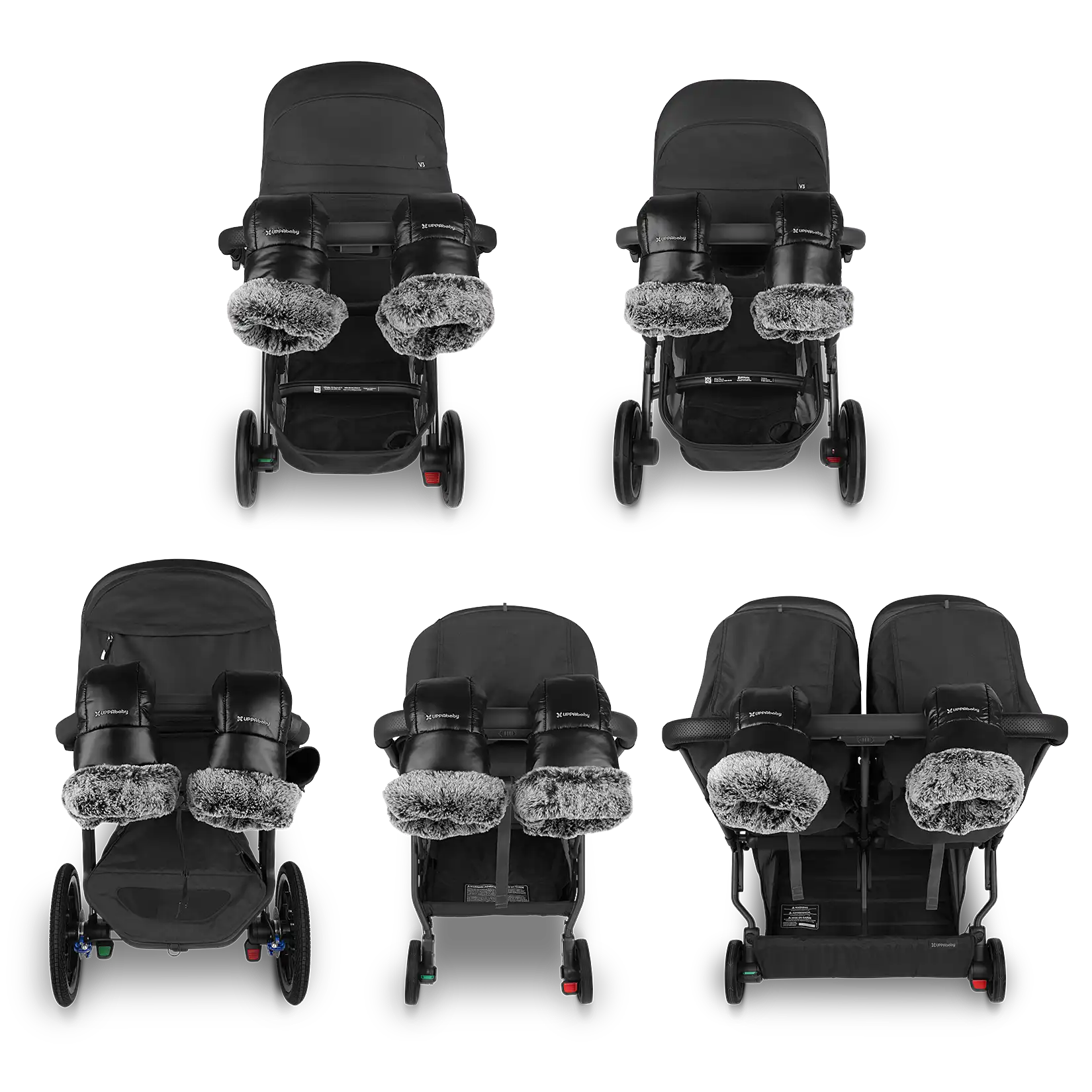 Luxe Handwärmer / Handschuhe für Kinderwagen